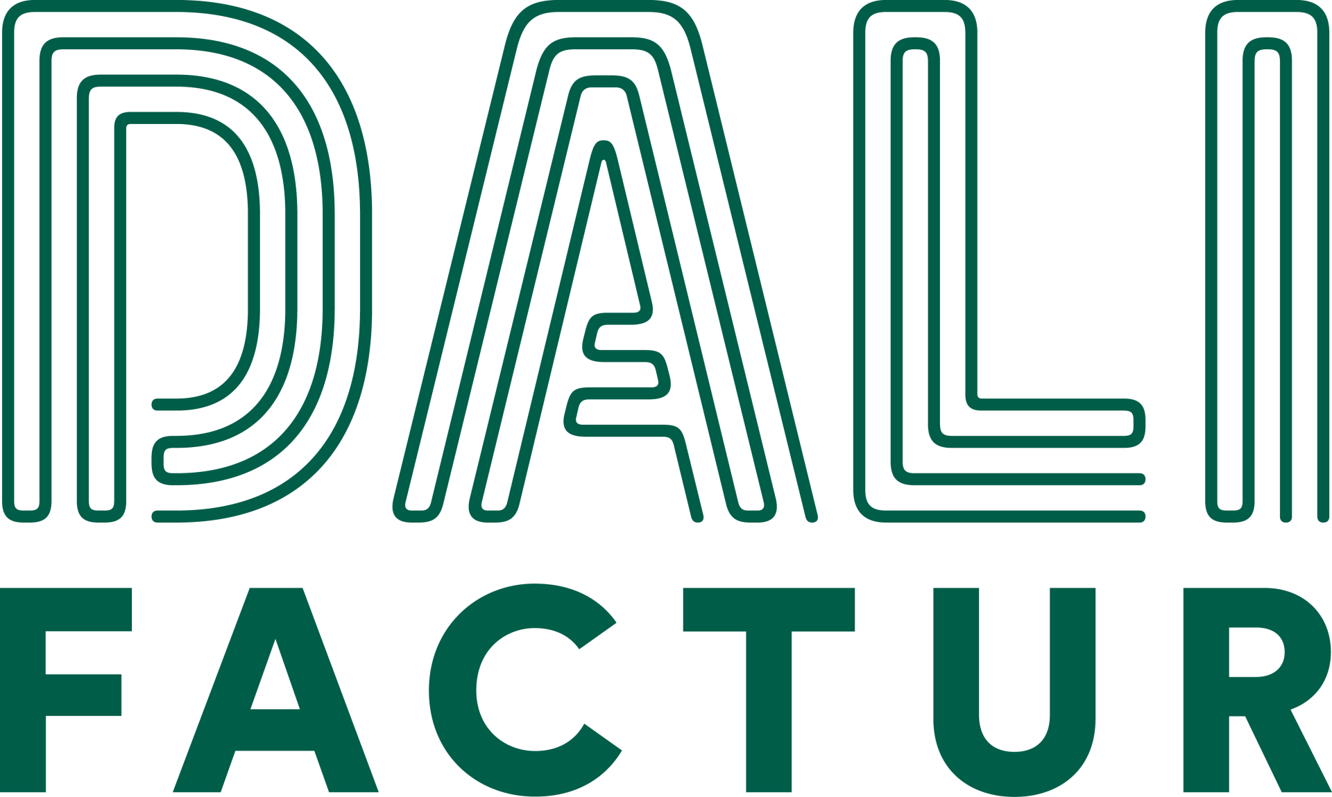 Dalifactur Logo – Anbieter von umweltfreundlicher Arbeitskleidung und Merchandising-Produkten mit Fokus auf Nachhaltigkeit und hochwertige Textilveredelung.